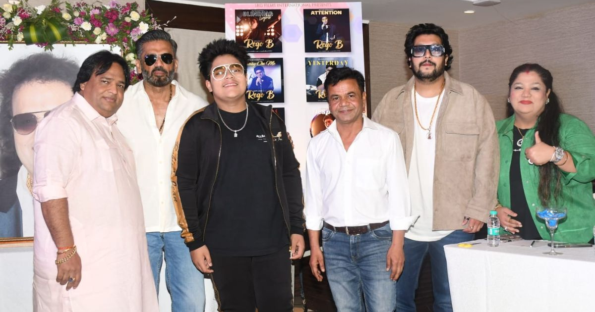 Produced by Govind Bansal, Rego B's music album with 9 international hit covers unveiled by Suniel Shetty and Rajpal Yadav